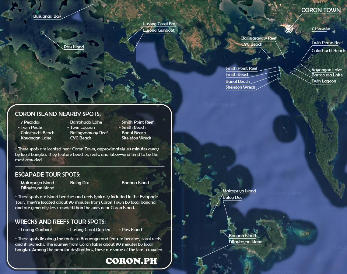 Island Hopping Map - Coron