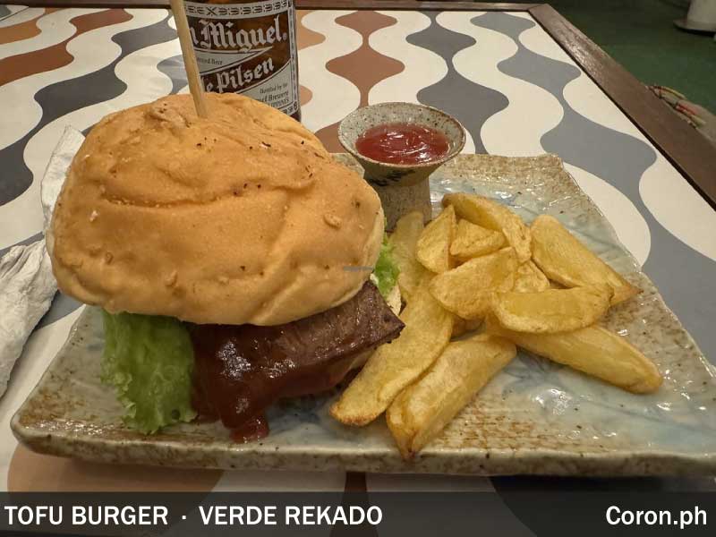 Vegan and Vegetarian Food Restaurants in Coron tofu burger verde rekado