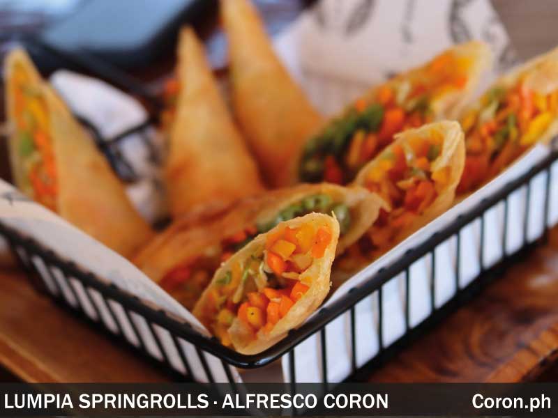 Spring Rolls at Alfresco Coron - Healthy Food in Coron